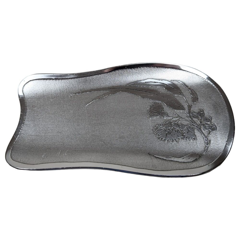 Don Sheil Signed Aluminum Tray Australia 7.5x4in Handcrafted Vintage Collectible